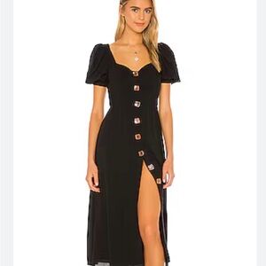 house of harlow denim midi dress House Of Harlow 1960 Denim Snap Button Sleeveless Midi Dress Size XS, NWT